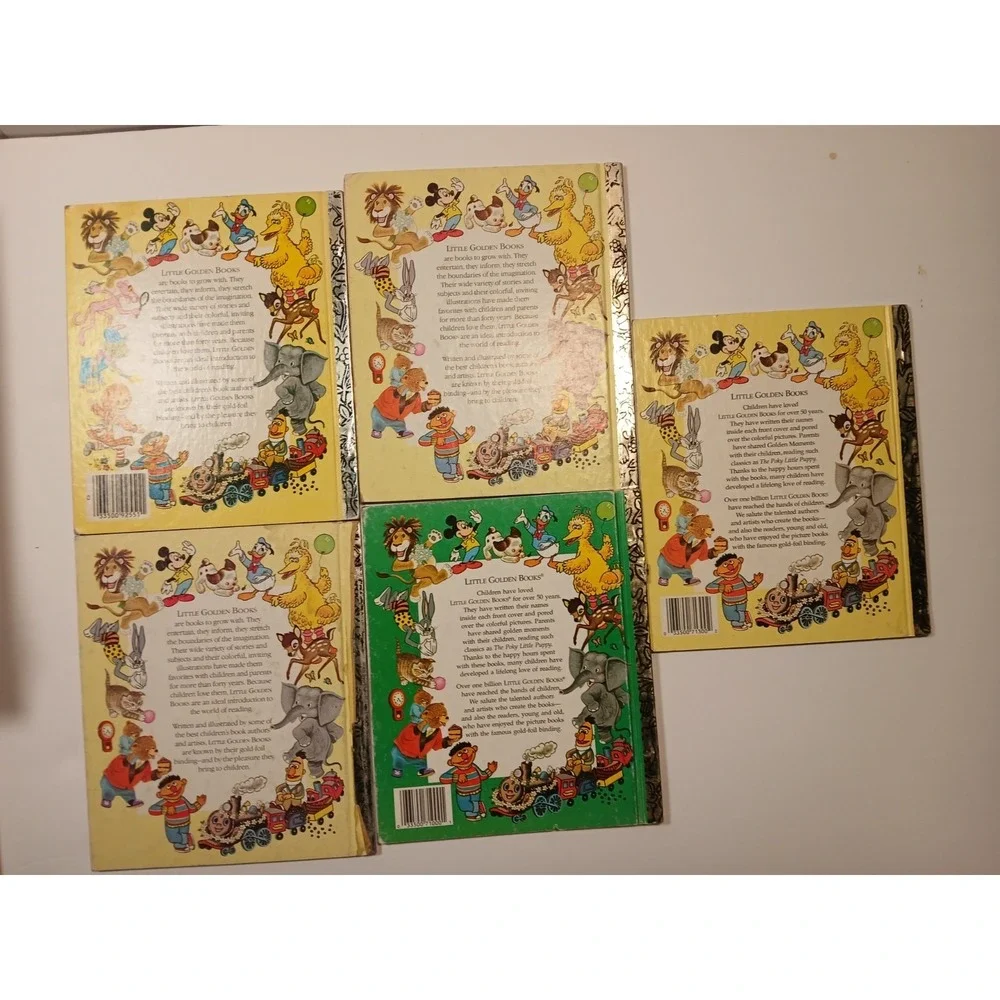 Vintage Lot of 5 Little Golden Books Puppy Love, Christmas Story, Kittens &more